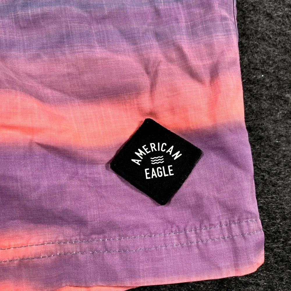 American Eagle Outfitters Board Shorts Men Small Multi Sunset Gradient Colorways